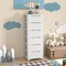 Costway 1/2 PCS 7-Drawer Plastic Rolling Storage Cart with 4 Universal Wheels Dresser Cabinet